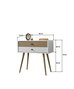 Hanah Home Vita 5203 Cómoda Blanco y Nogal